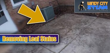 removing leaf stains from concrete